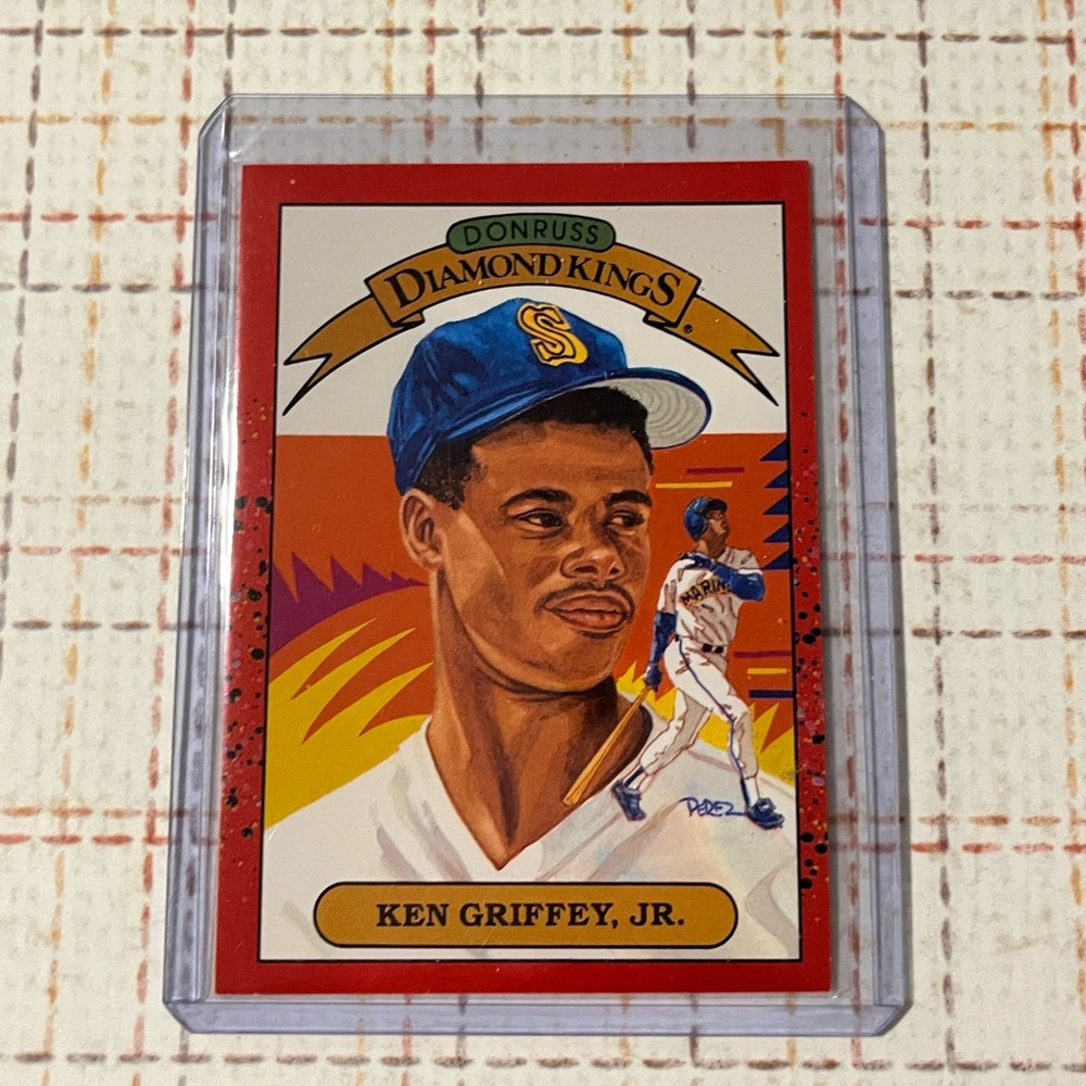 ERROR Rare ⚾️ 1990 Panini Donruss Baseball Ken Griffey, Jr. Diamond King Card #4